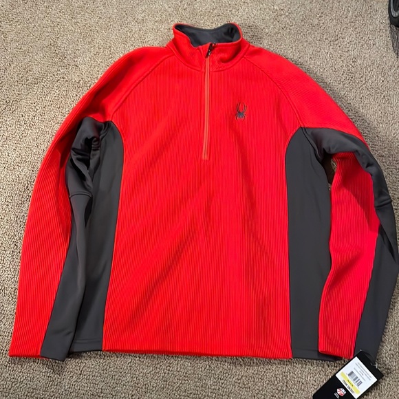 Spyder Mens Outbound Half Zip Mid Core Sweater - Picture 1 of 5